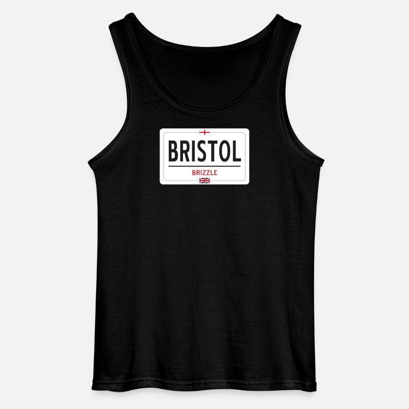 Ortsschild von Bristol - Gildan Männer Tank Top - Schwarz