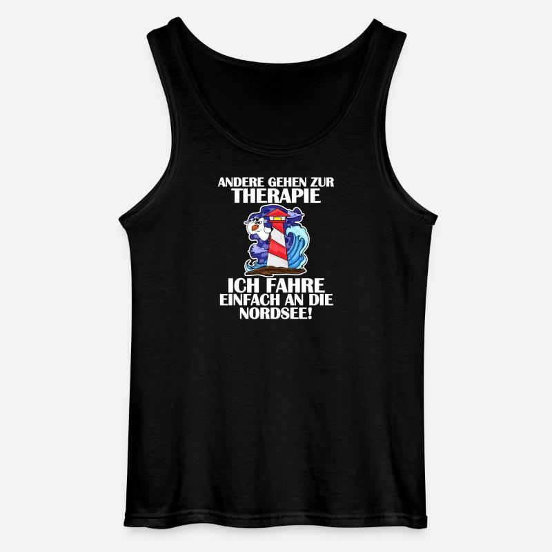 Nordsee Spruch - Gildan Männer Tank Top - Schwarz