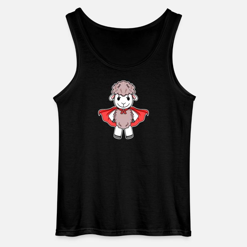 Schaf Superheld Held Motiv - Gildan Männer Tank Top - Schwarz