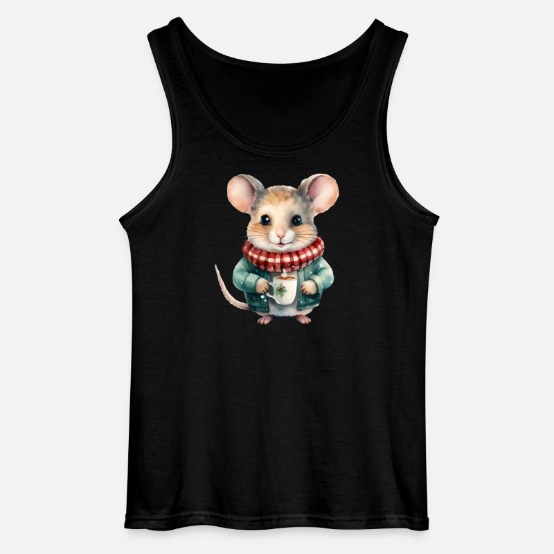 Kuschelmäuschen Wintertee - Gildan Männer Tank Top - Schwarz