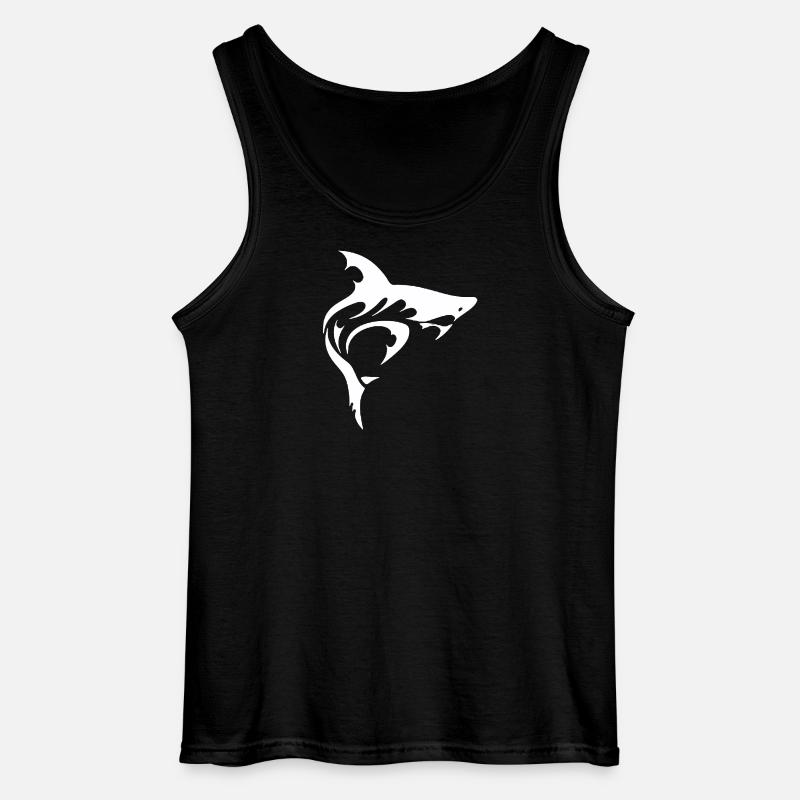 SHARK - Gildan Männer Tank Top - Schwarz