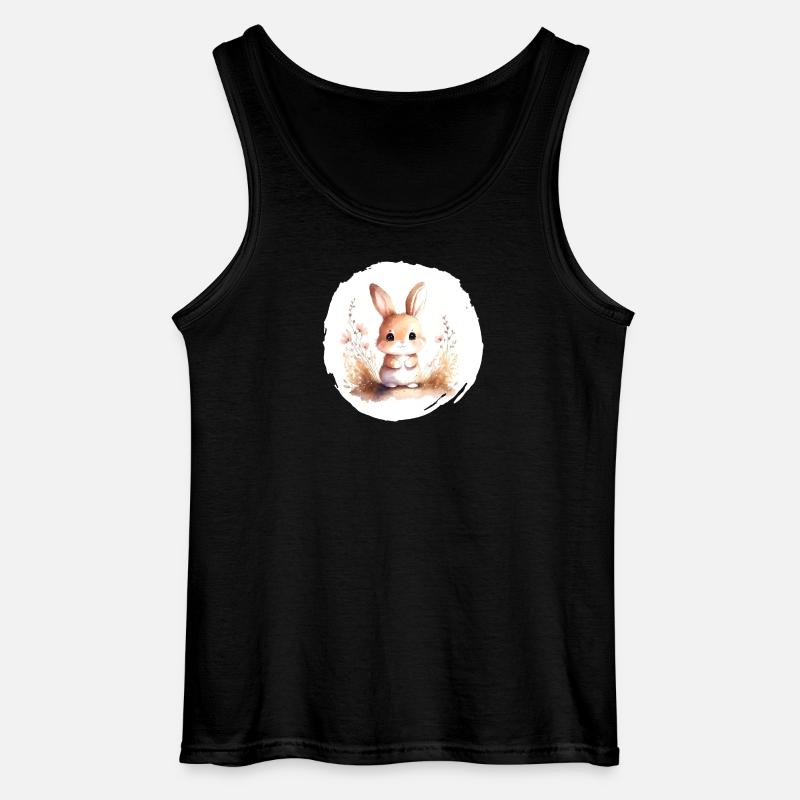 Hase Aquarell - Gildan Männer Tank Top - Schwarz