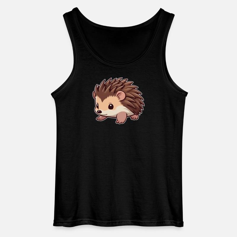 Niedlicher Igel Tier - Gildan Männer Tank Top - Schwarz
