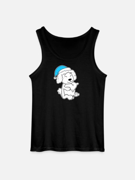 Poodle Sleeping Tiredness Dog - Gildan Men’s Tank Top - black
