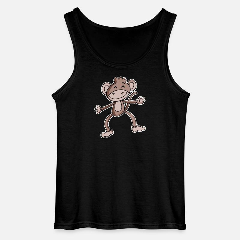 Affe - Gildan Männer Tank Top - Schwarz