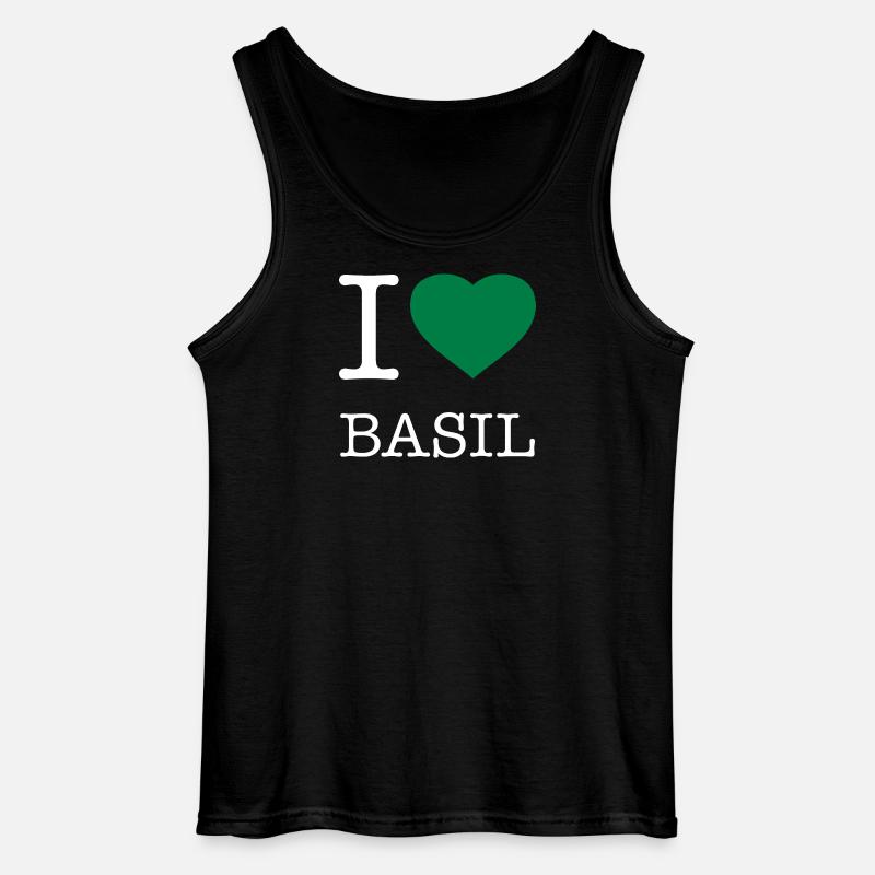 I LOVE BASIL Basilikum - Gildan Men’s Tank Top - black