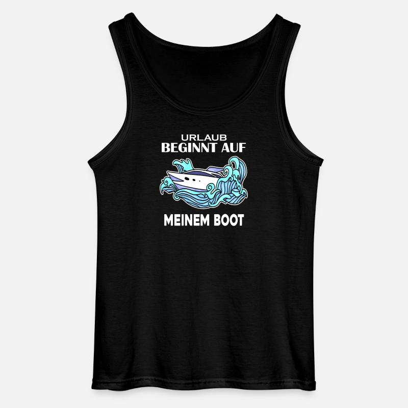 Boot - Gildan Männer Tank Top - Schwarz