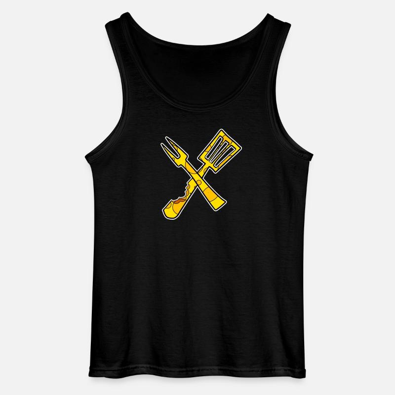 Chef Cooking Restaurant - Gildan Men’s Tank Top - black