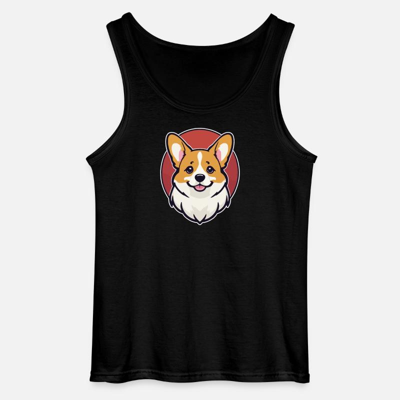Corgi - Gildan Männer Tank Top - Schwarz