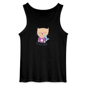 Katze Meer Urlaub Kinder Kinderzimmer Nordsee Cat - Gildan Männer Tank Top - Schwarz - Vorne - AI Model Male 185 dark (185cm)