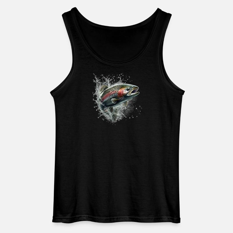 Forelle - Gildan Männer Tank Top - Schwarz