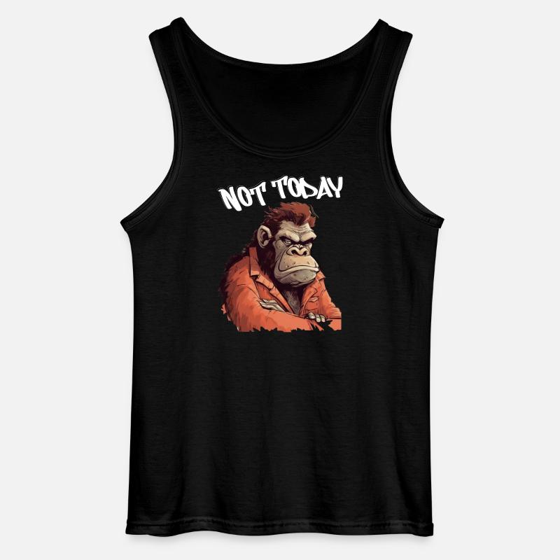 Nicht Heute Affe – Wütender Orang-Utan - Gildan Männer Tank Top - Schwarz