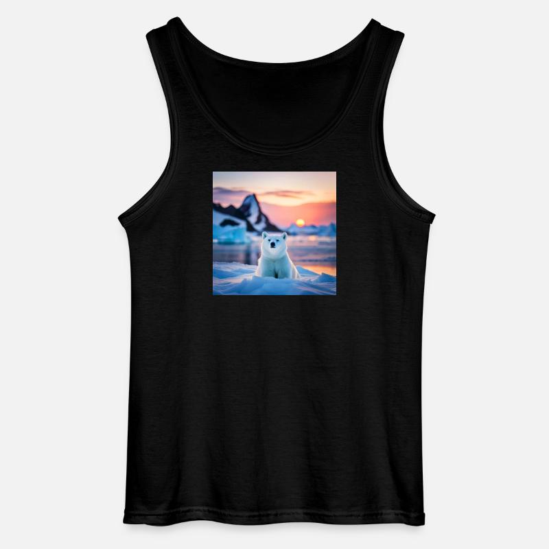 Puuh auf der Eisscholle - Gildan Männer Tank Top - Schwarz
