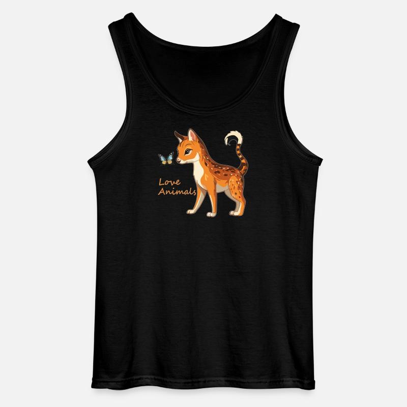 Tierliebe - Gildan Männer Tank Top - Schwarz
