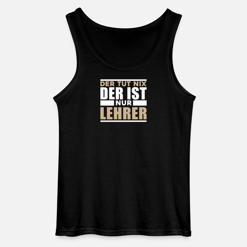 Lehrer Spruch Lusitg - Gildan Männer Tank Top - Schwarz