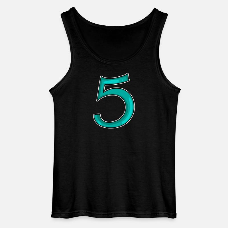 5 - Five - Gildan Men’s Tank Top - black