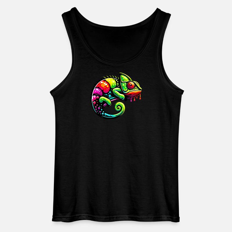 Chamäleon - Gildan Männer Tank Top - Schwarz