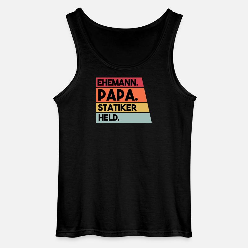 Husband Dad Structural Engineer Hero - Gildan Men’s Tank Top - black