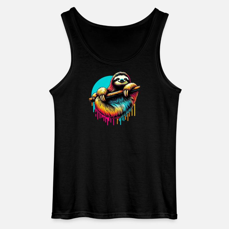 Faultier - Gildan Männer Tank Top - Schwarz