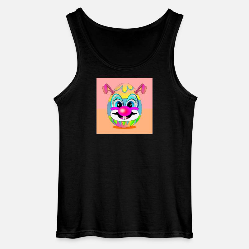 EASTER EGGS CLOWN EASTER BUNNY - Gildan Men’s Tank Top - black