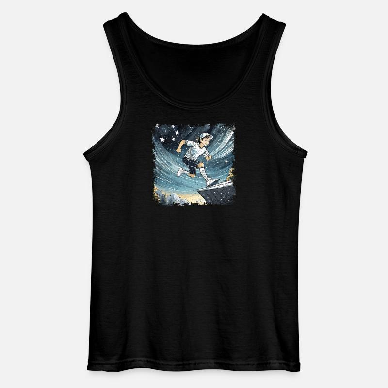 sportlicher Junge comic - Gildan Männer Tank Top - Schwarz