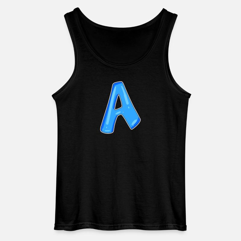 point A Initial point - Gildan Men’s Tank Top - black