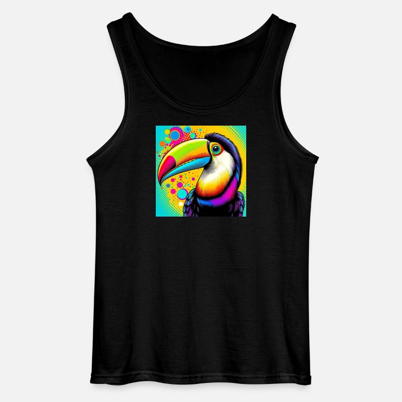 Toucan Pop Art - Gildan Men’s Tank Top - black