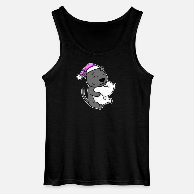 Tired Sleeping In Sleeping Pink - Gildan Men’s Tank Top - black