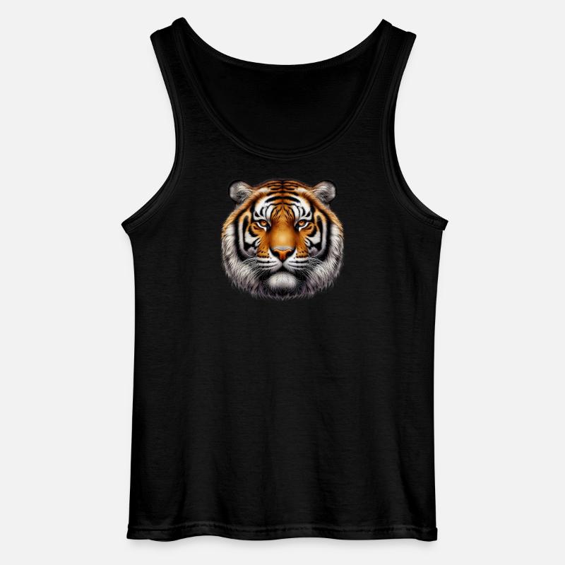 Tiger - Gildan Männer Tank Top - Schwarz