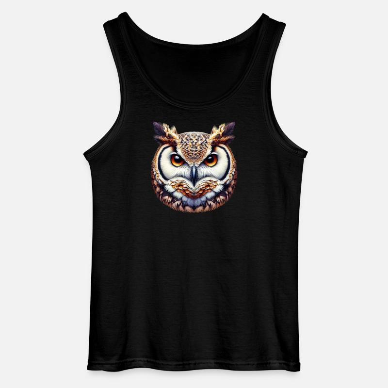 Eule - Gildan Männer Tank Top - Schwarz
