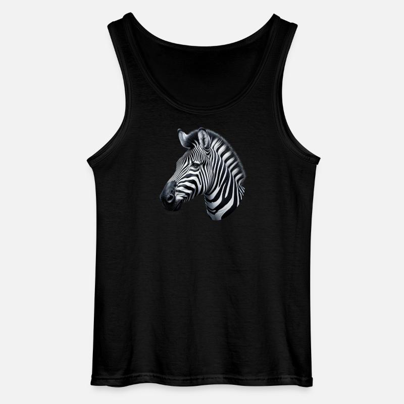 Zebra - Gildan Männer Tank Top - Schwarz