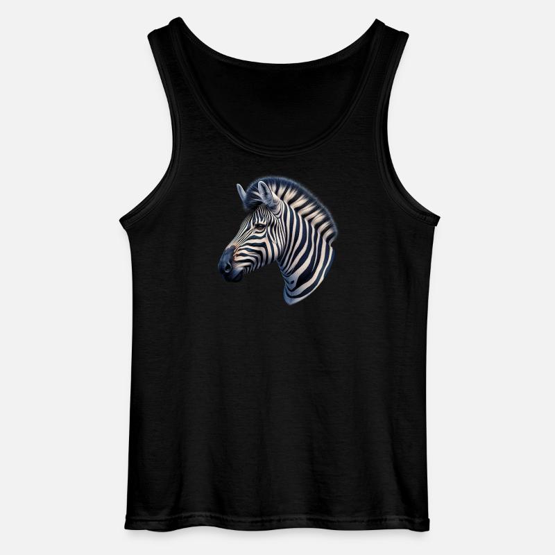 Zebra - Gildan Men’s Tank Top - black