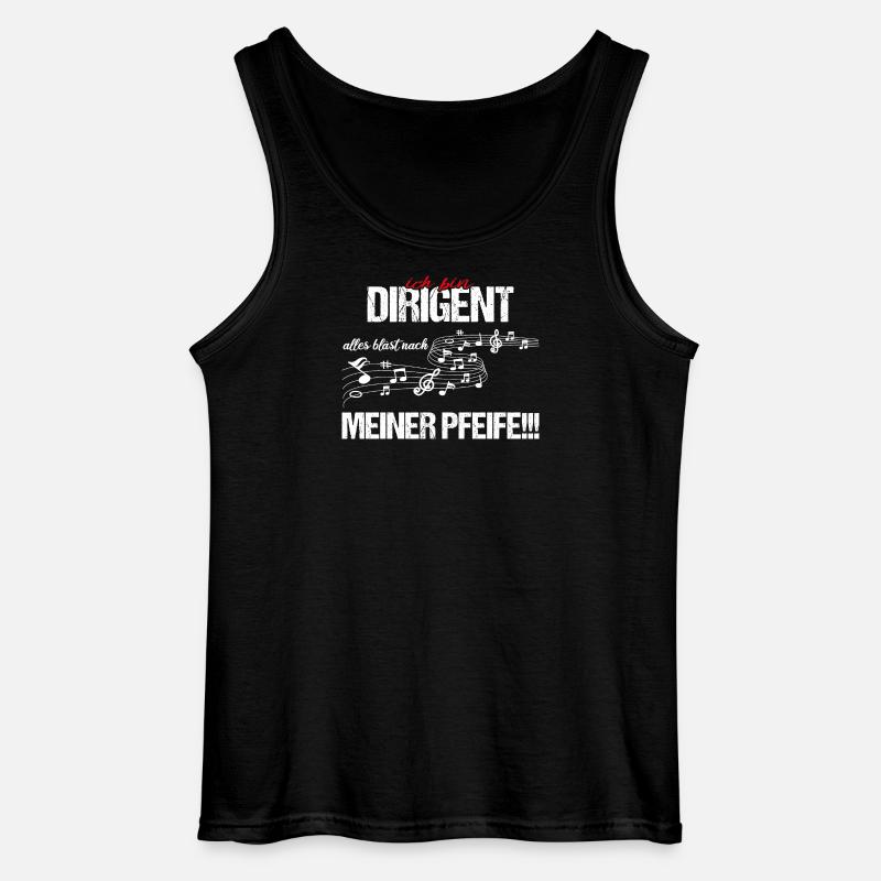Ich bin Dirigent - Gildan Männer Tank Top - Schwarz
