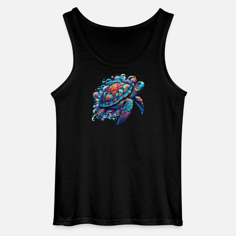 Schildkröte - Gildan Männer Tank Top - Schwarz