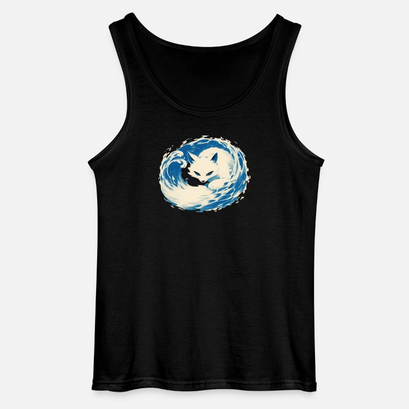Polarfuchs - Gildan Männer Tank Top - Schwarz