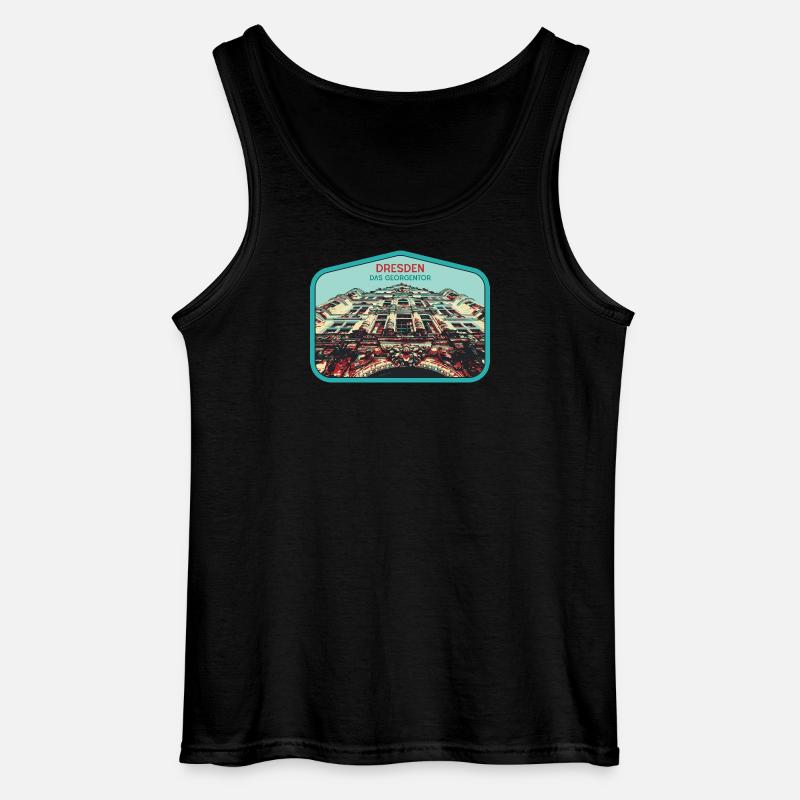 Illustration: Georgentor, Dresden - Gildan Männer Tank Top - Schwarz