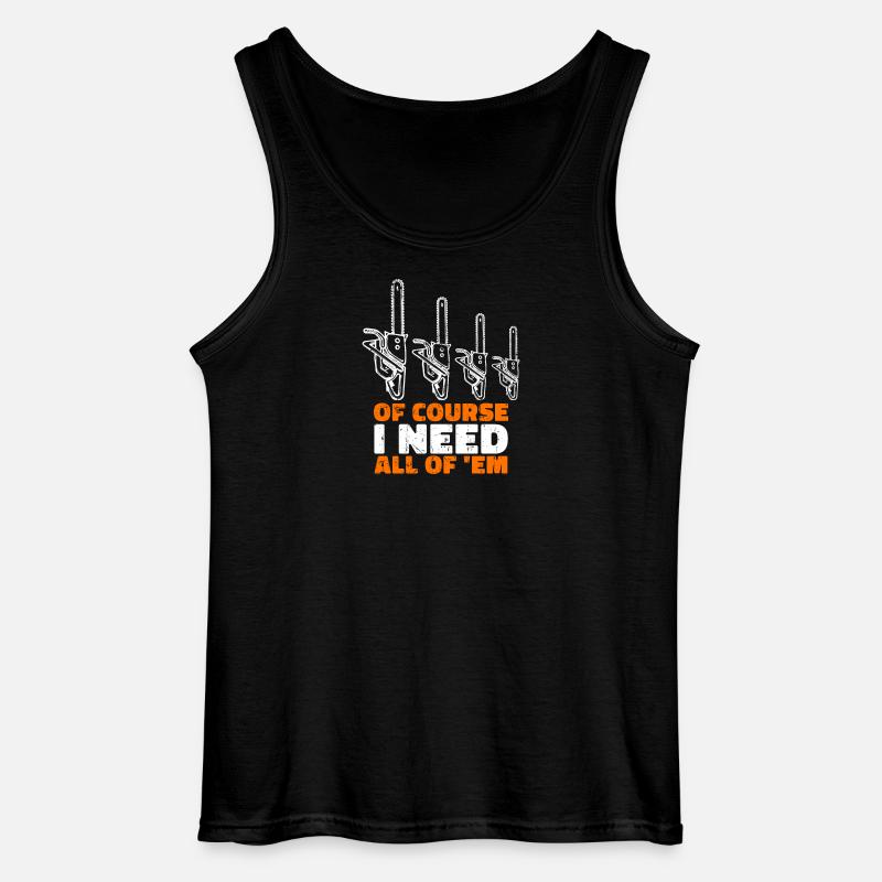 Holzfäller Holz Säge Statement Baumfäller - Gildan Männer Tank Top - Schwarz