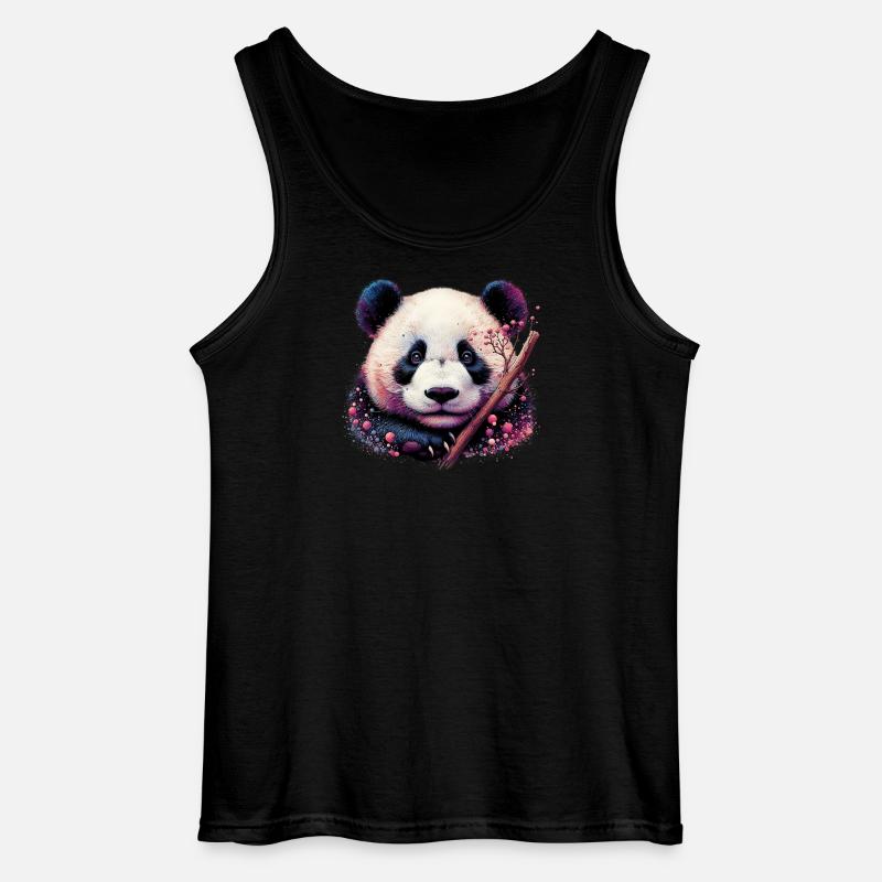 Panda - Gildan Männer Tank Top - Schwarz