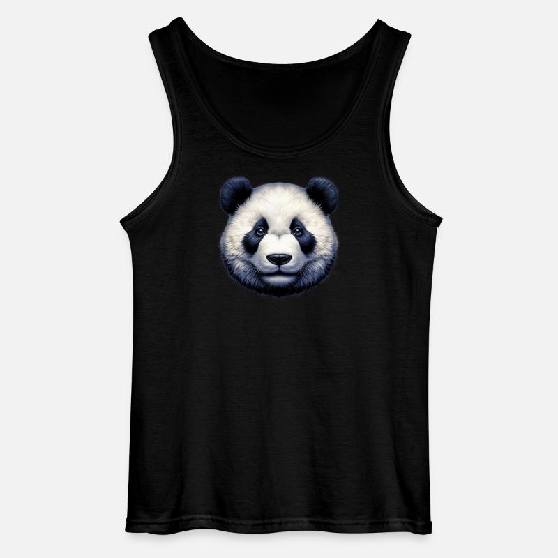 Panda - Gildan Männer Tank Top - Schwarz