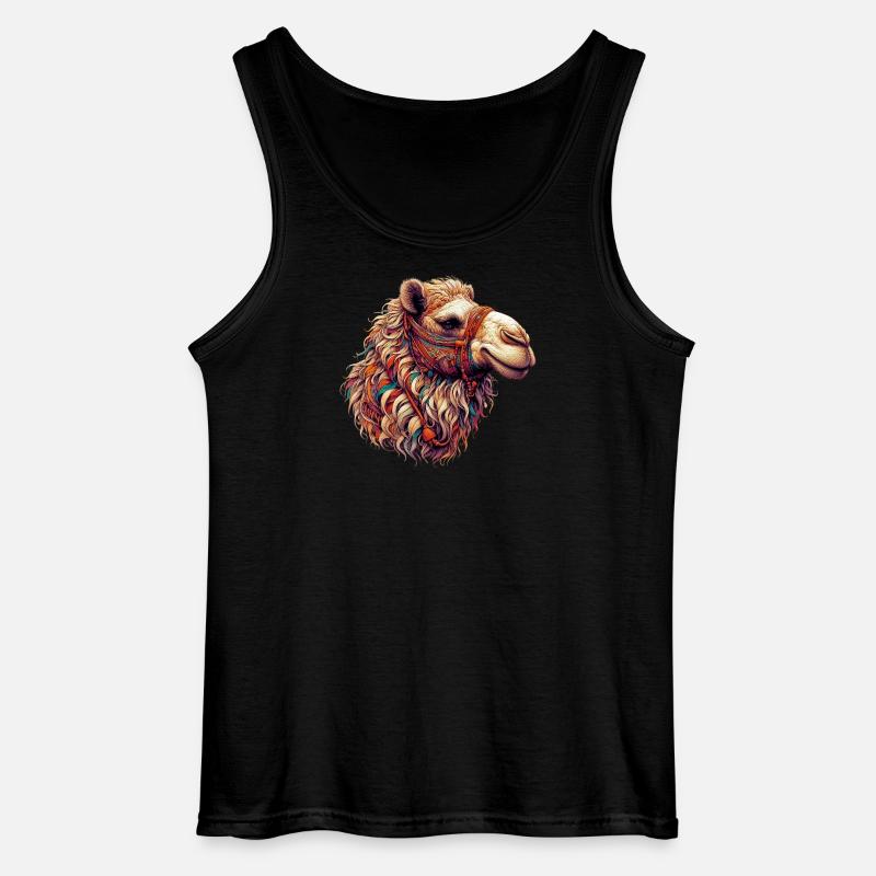 Kamel - Gildan Männer Tank Top - Schwarz