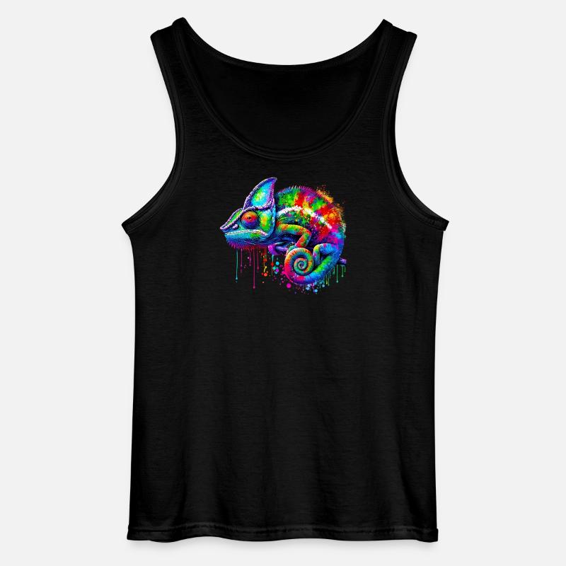 Chamäleon - Gildan Männer Tank Top - Schwarz
