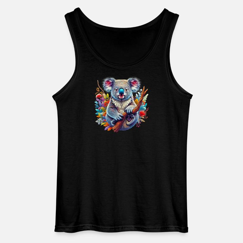Koala - Gildan Männer Tank Top - Schwarz