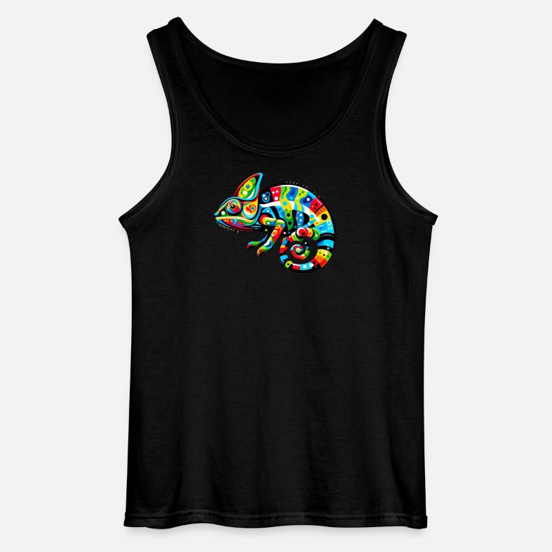 Chamäleon - Gildan Männer Tank Top - Schwarz