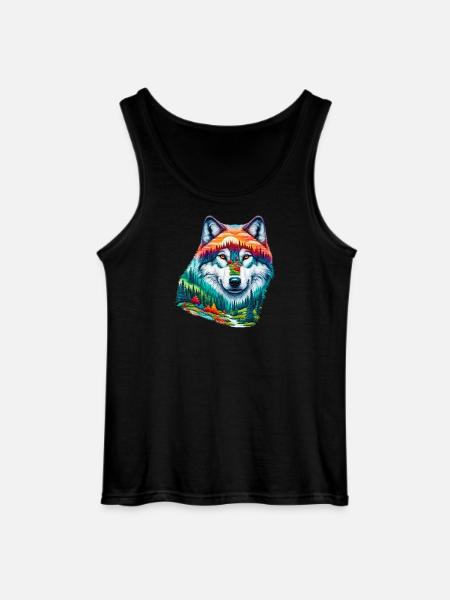 Loup - Débardeur Gildan Homme - noir
