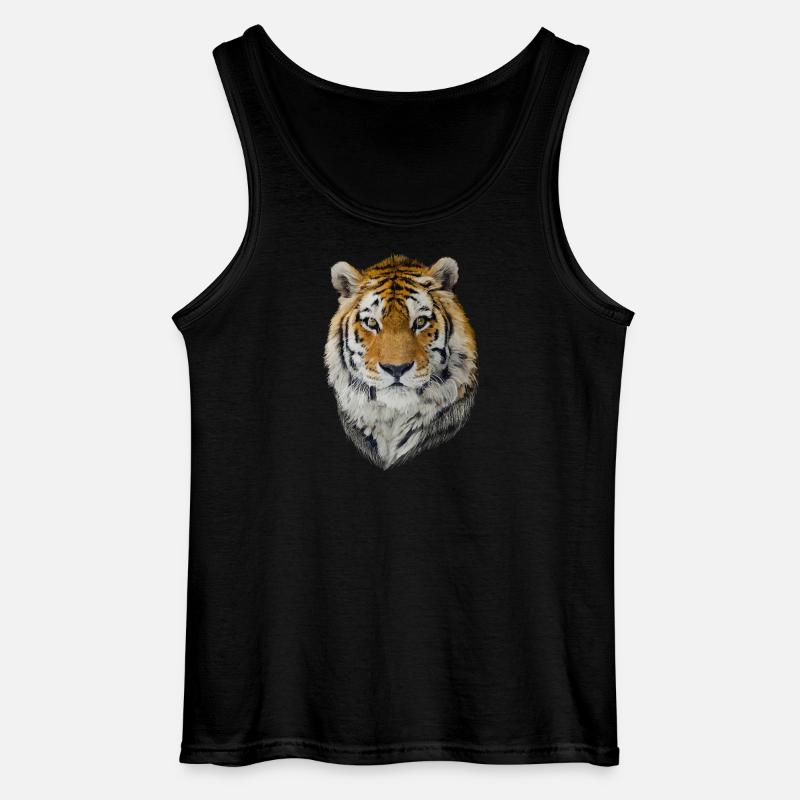 Tiger - Gildan Männer Tank Top - Schwarz