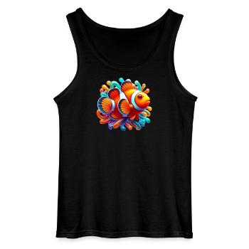 Clownfish - Gildan Men’s Tank Top - black - Front - AI Model Male 185 dark (185cm)