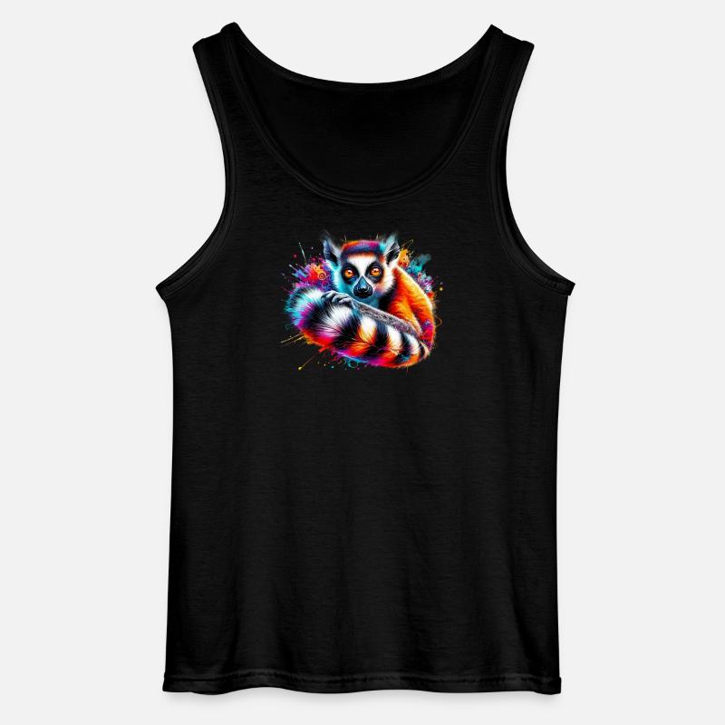 Lemur - Gildan Männer Tank Top - Schwarz