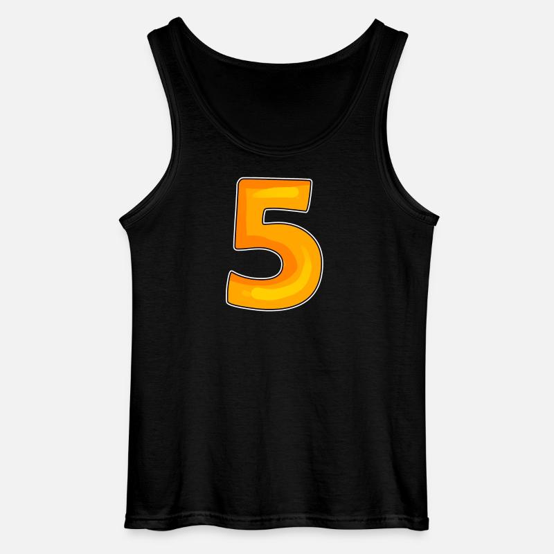 Zahl 5 Nummer - Gildan Männer Tank Top - Schwarz