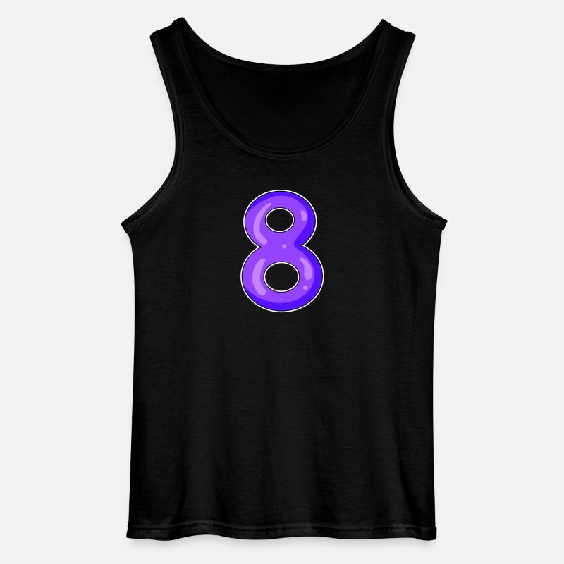 8 Acht - Gildan Männer Tank Top - Schwarz
