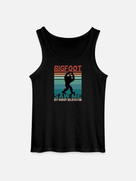 Bigfoot lustiger Spruch Retro Background - Gildan Männer Tank Top - Schwarz